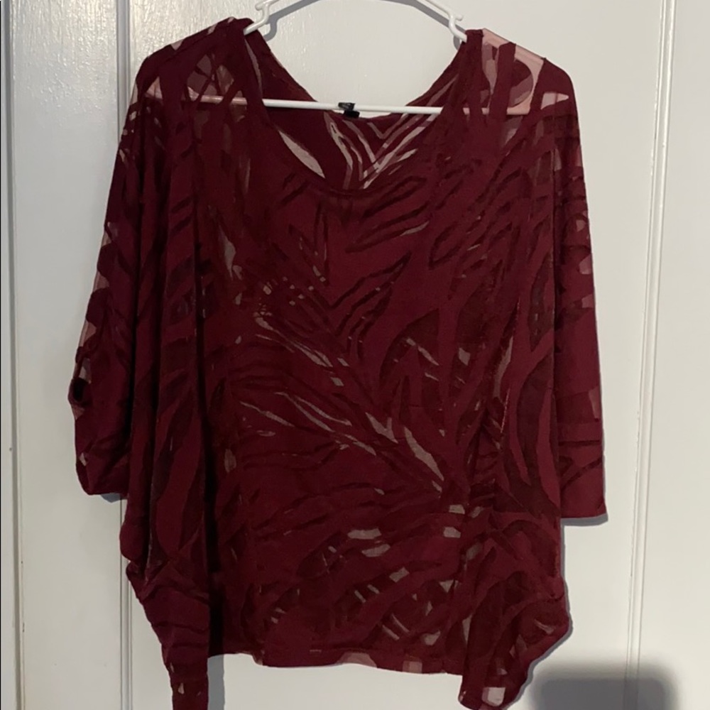 Maroon top